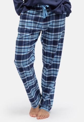 Pantaloncini da pigiama ' Frosted Forest ' di Cyberjammies in blu: frontale
