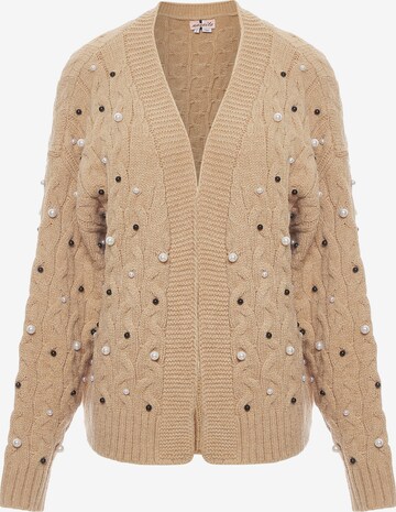 Cardigan nascita en beige : devant