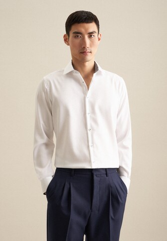 SEIDENSTICKER Slim fit Business Shirt in White: front