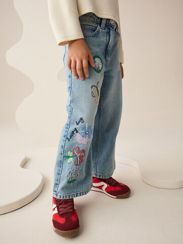 Next Zvonové kalhoty Džíny – modrá