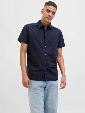 JACK & JONES Slim Fit Hemd 'JJESUMMER'‌‌‌‌‌‌‌‌ in Blau
