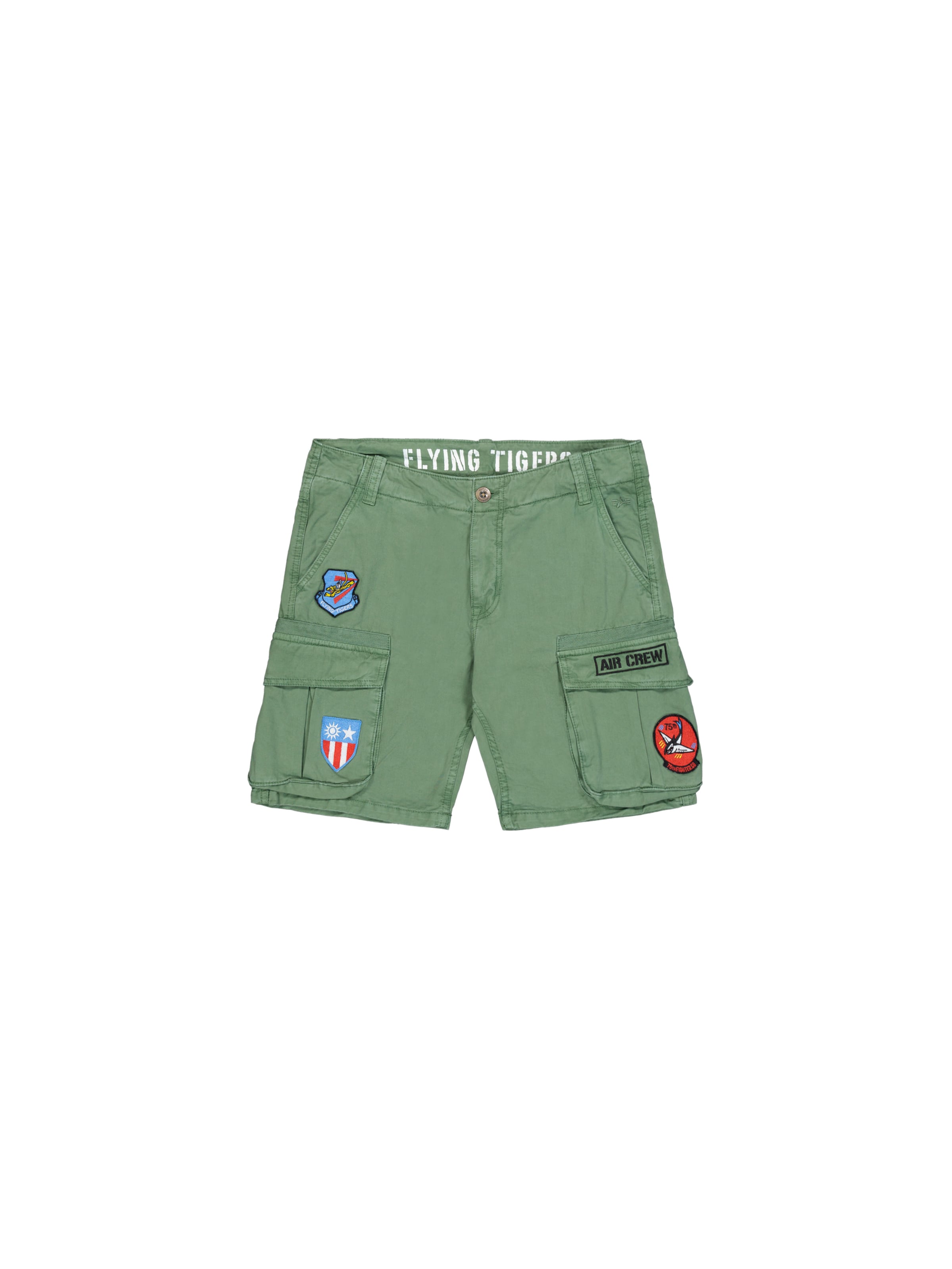 ALPHA INDUSTRIES Slim fit Cargo trousers in Green: front