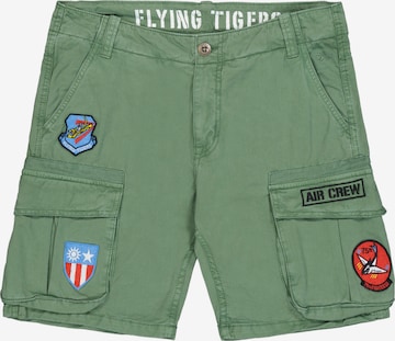 ALPHA INDUSTRIES Slimfit Gargohousut värissä vihreä: etupuoli