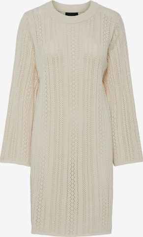 PIECES - Vestido de punto 'Nuka' en beige: frente