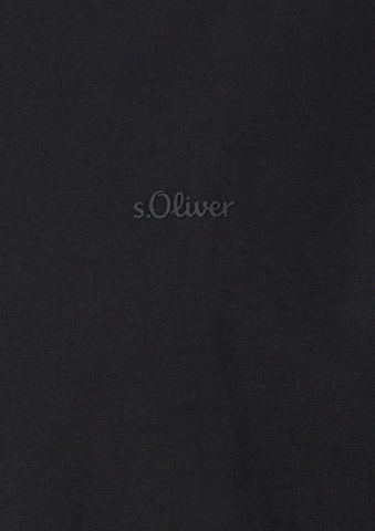 s.Oliver Men Big Sizes T-Shirt in Schwarz: Vorderseite