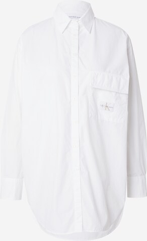 Calvin Klein Jeans - Blusa en blanco: frente
