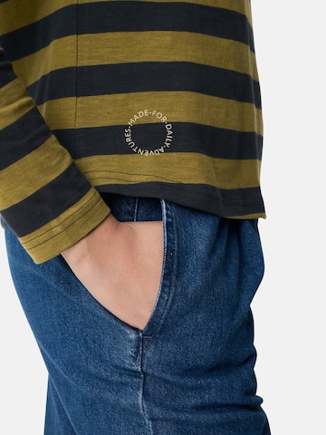 CAMEL ACTIVE Gestreiftes Langarmshirt mit Raglanärmeln in Gelb