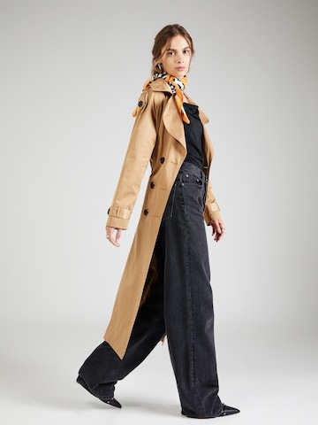 River Island Between-Seasons Coat in Brown