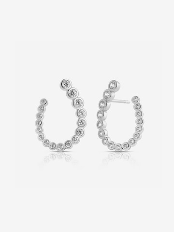 CLASSYANDFABULOUS Jewelry Earrings 'OSEANA' in Silver: front