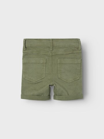 NAME IT - Slimfit Calças 'Silas Isak' em verde