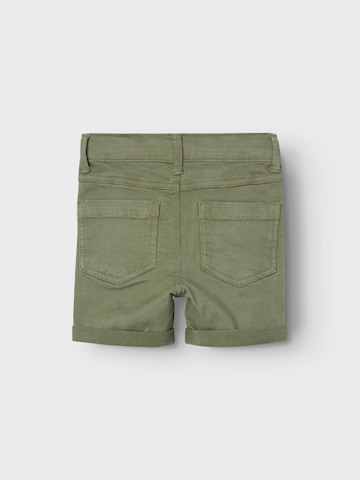 NAME IT - Slimfit Calças 'Silas Isak' em verde