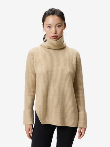 GOBI Cashmere Tröja 'Cashmere Sweater with Detachable Collar' i beige: framsida