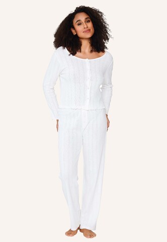LingaDore - Pijama en blanco: frente