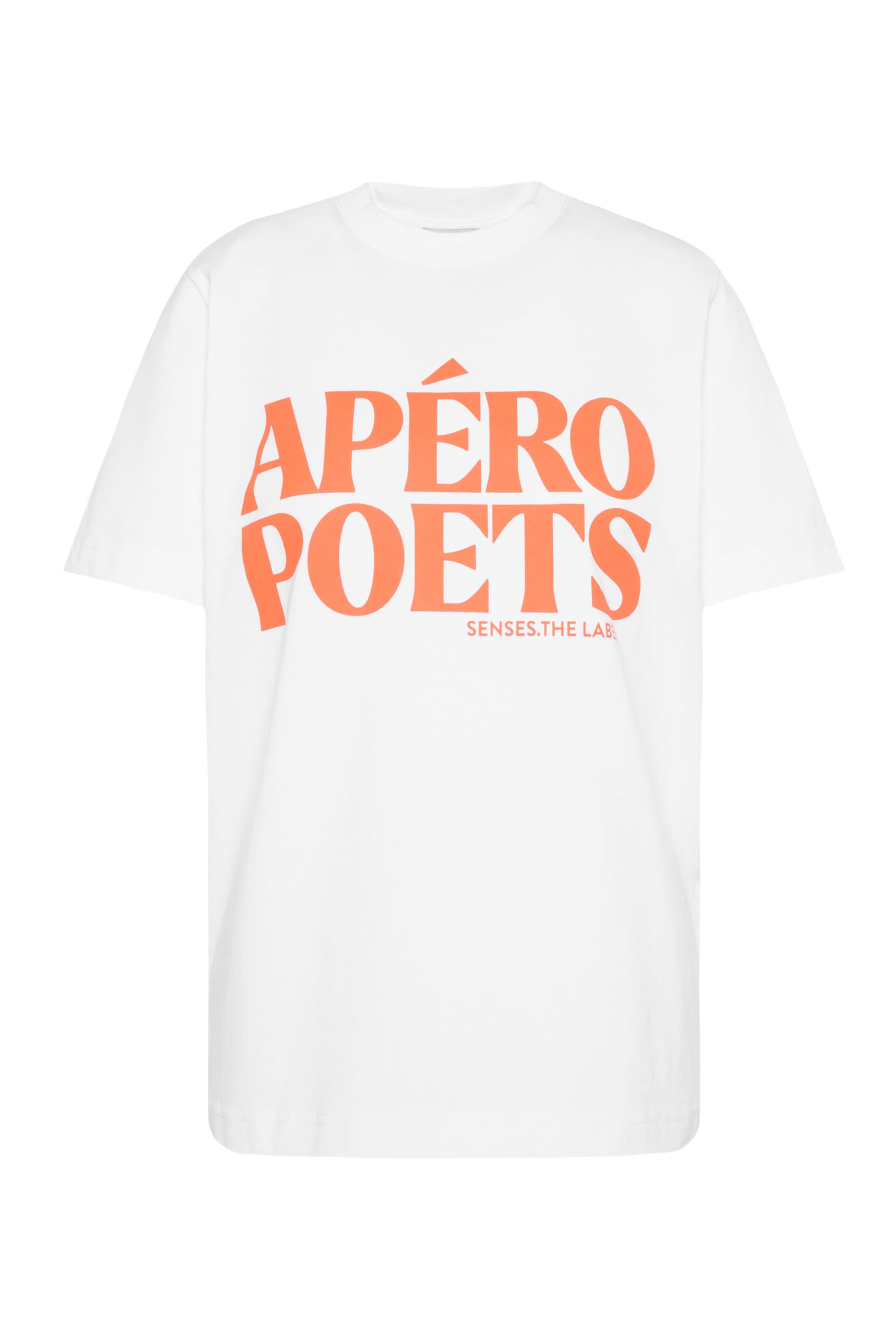 SENSES.THE LABEL T-Shirt TU:LIP mit Wording Print in Weiß: Vorderseite