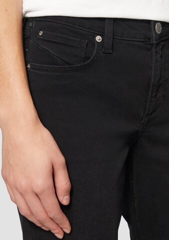 QS Wide Leg Jeans in Schwarz