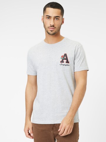 T-Shirt AÉROPOSTALE en gris : devant