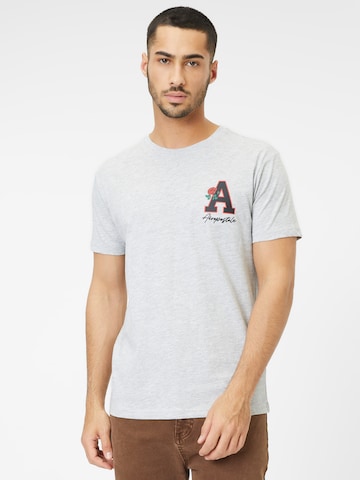 AÉROPOSTALE Тениска в сиво: отпред