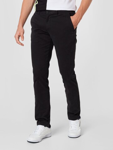 Coupe slim Pantalon chino 'Bleecker' TOMMY HILFIGER en noir : devant