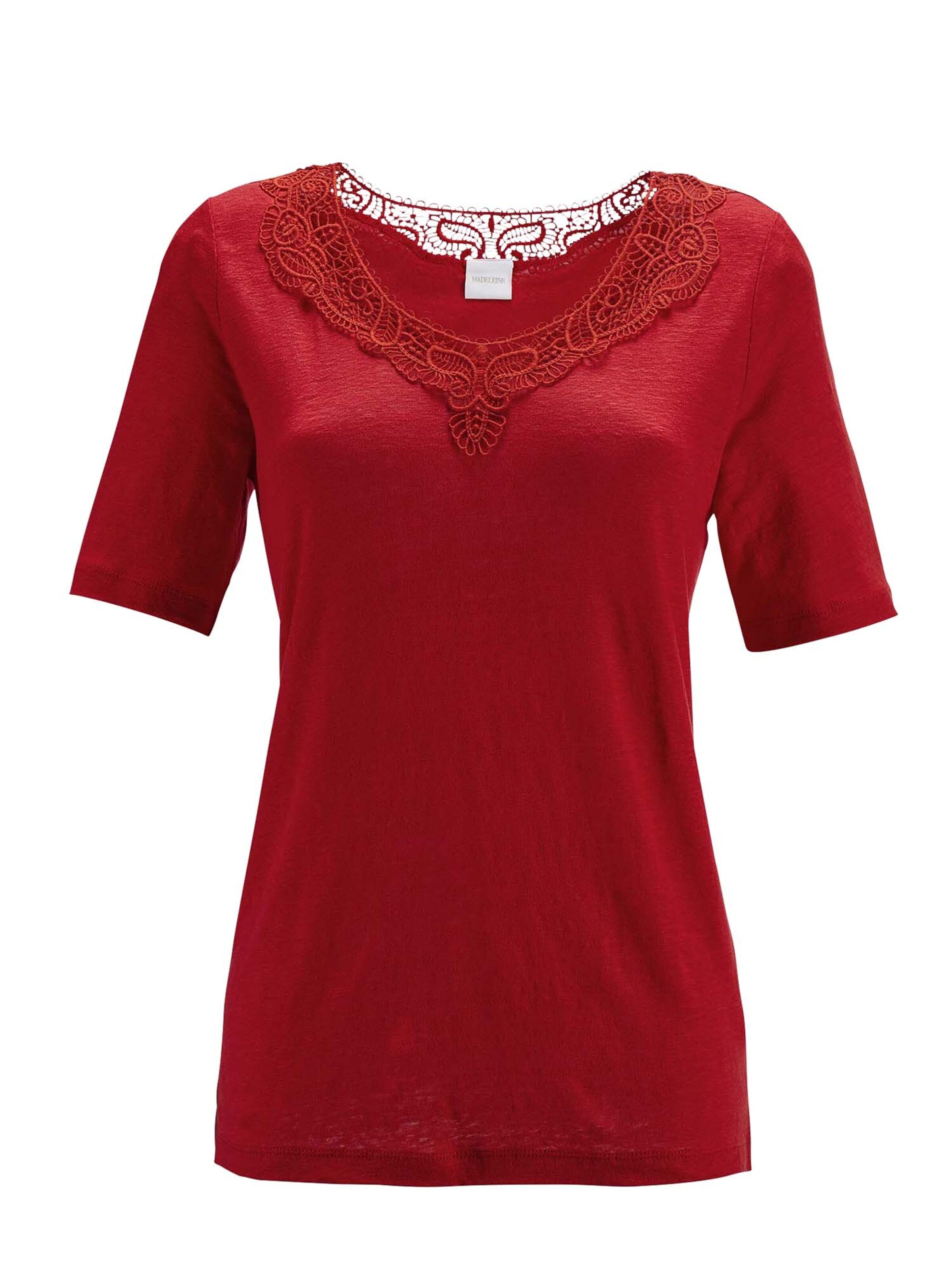 T-shirt MADELEINE en rouge : devant
