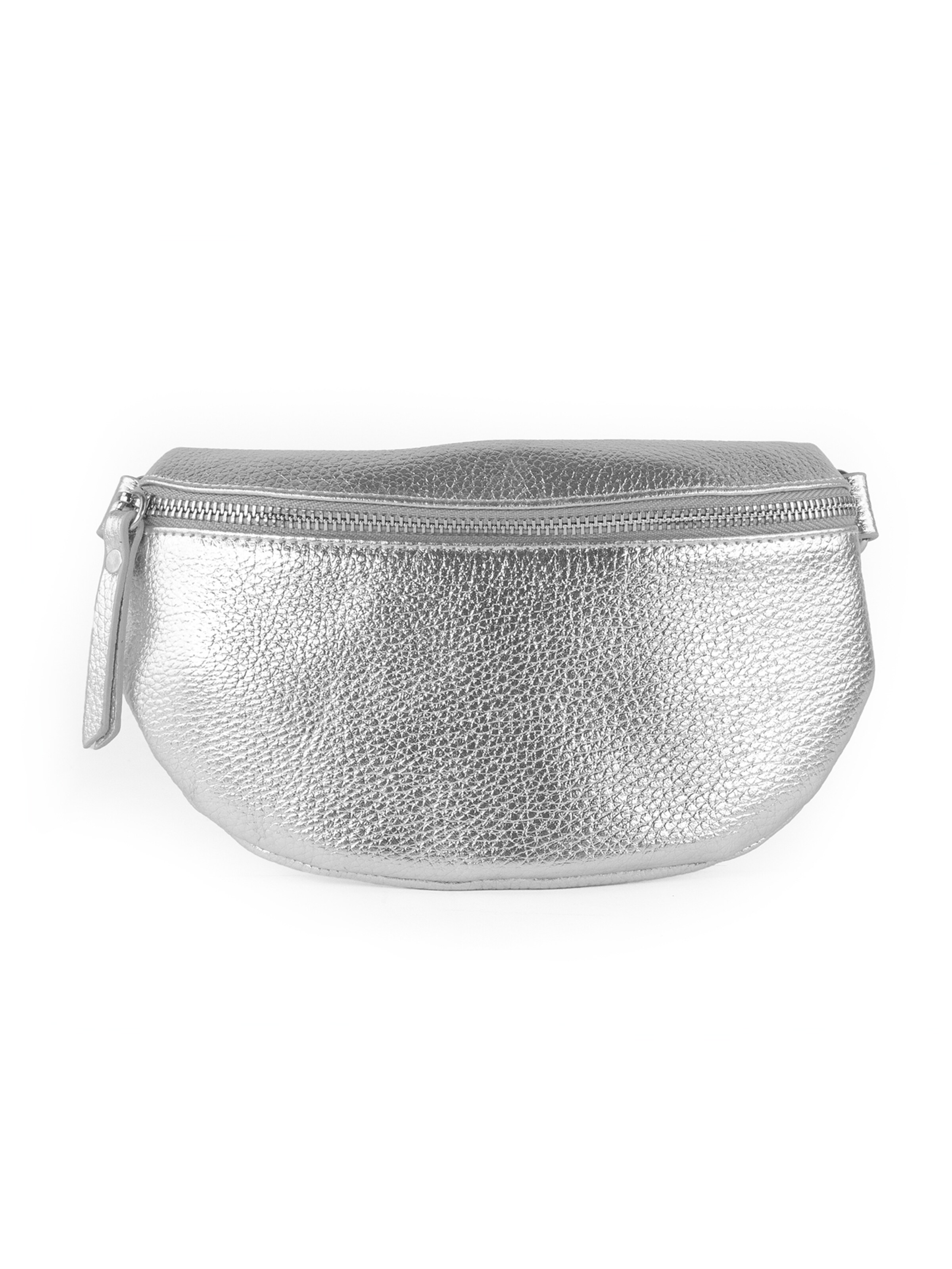 lePelou Gürteltasche 'MICA small' in Silber: Vorderseite