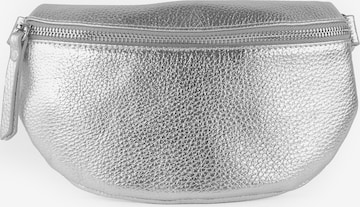 lePelou Gürteltasche 'MICA small' in Silber: Vorderseite
