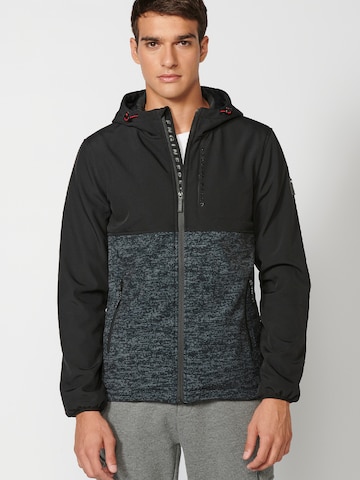 KOROSHI Between-season jacket 'Jägerin' in Black: front