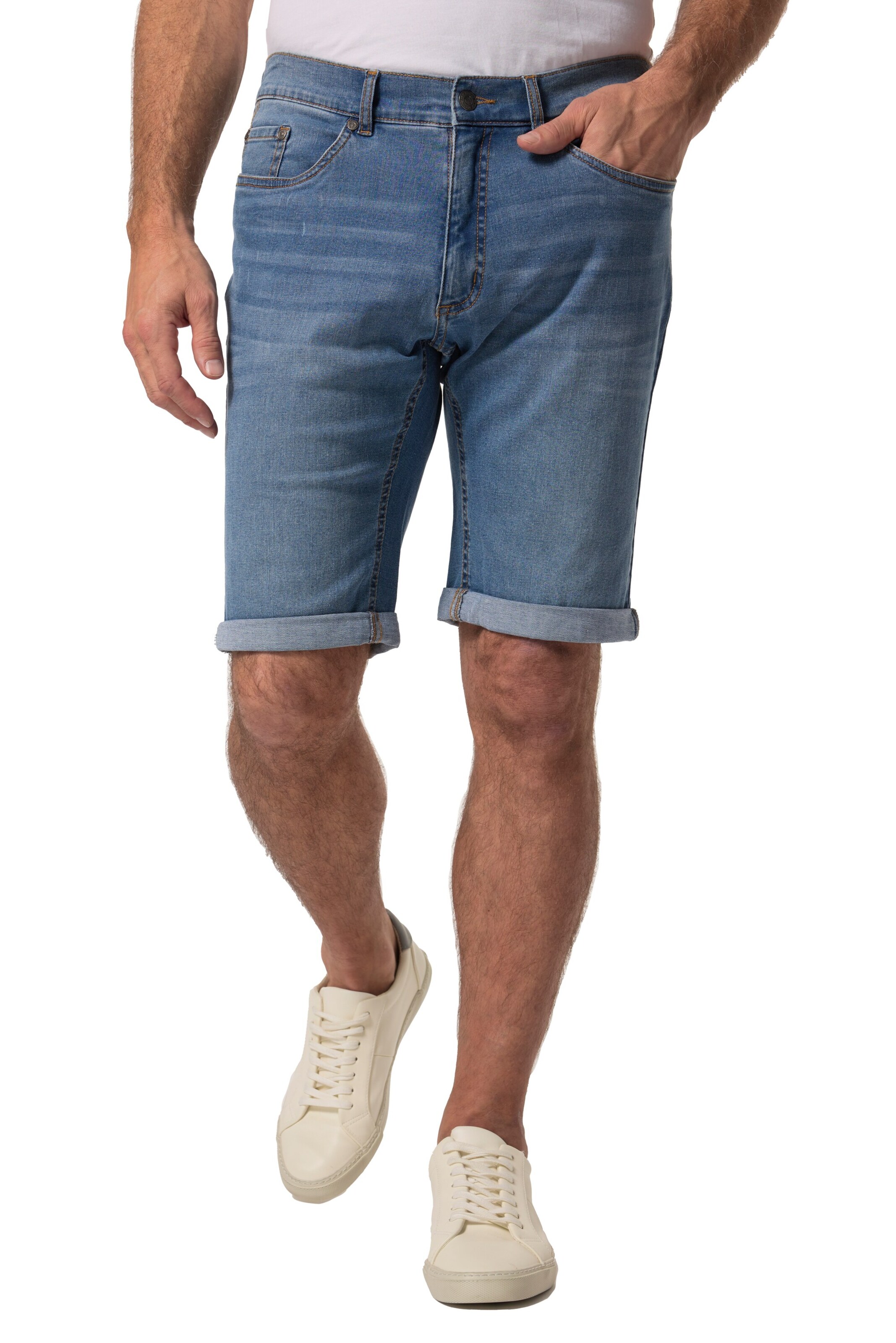 Boston Park Regular Broek in Blauw: voorkant