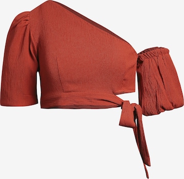 Campus Sutra - Blusa 'Adeline' en rojo: frente