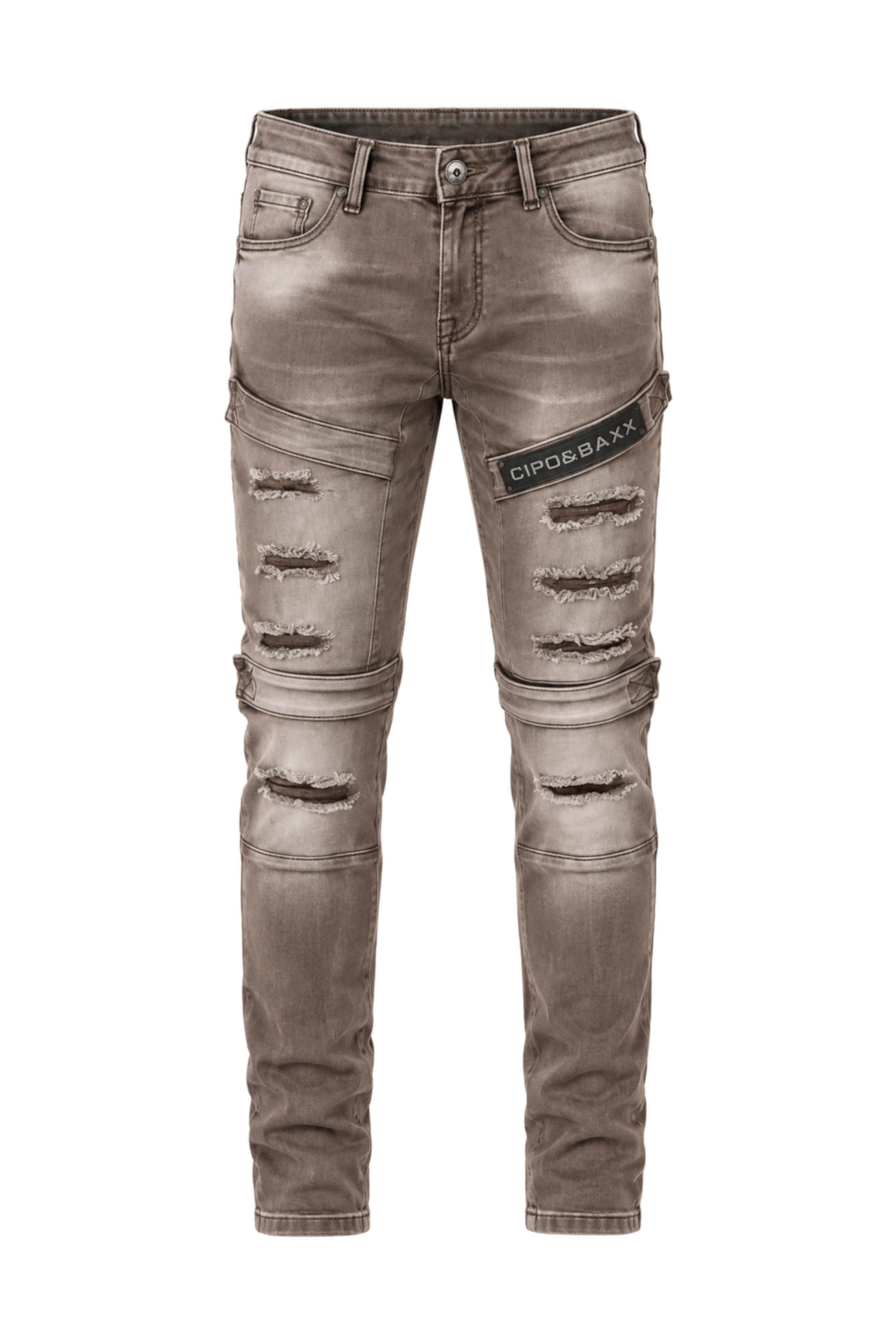 CIPO & BAXX Jeans in Brown: front