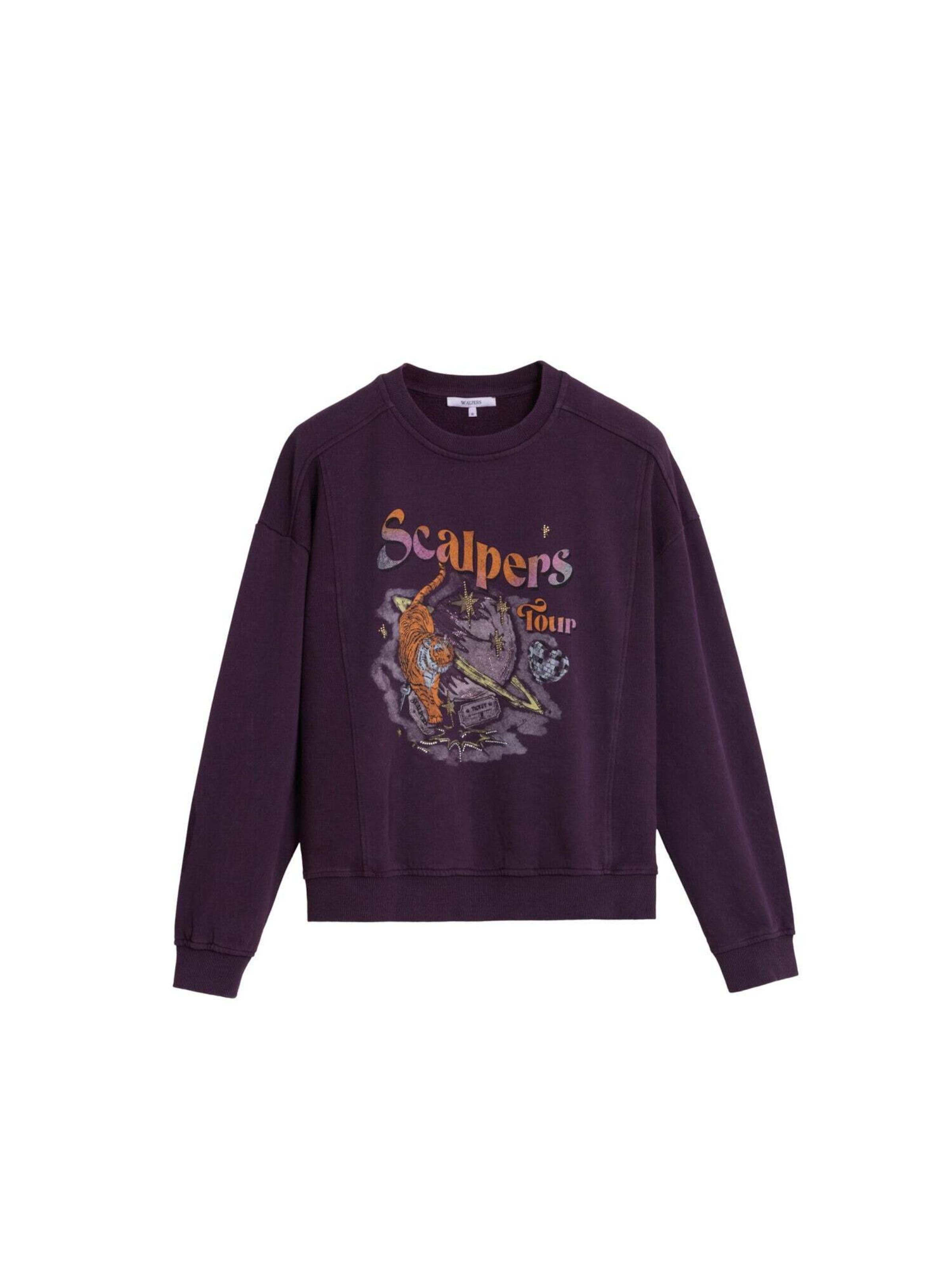 Scalpers Sweatshirt in Lila: voorkant