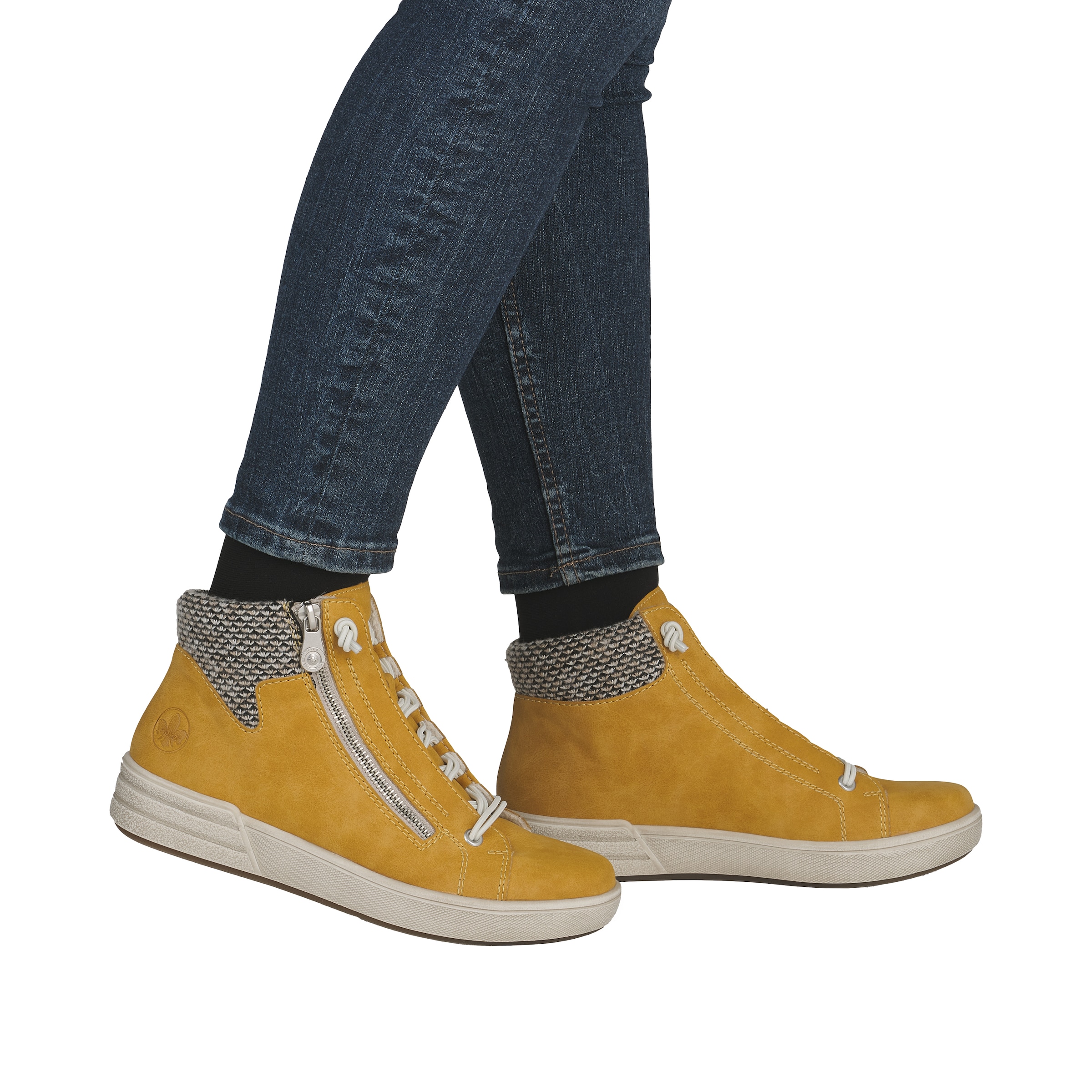 Bottines à lacets Rieker en jaune