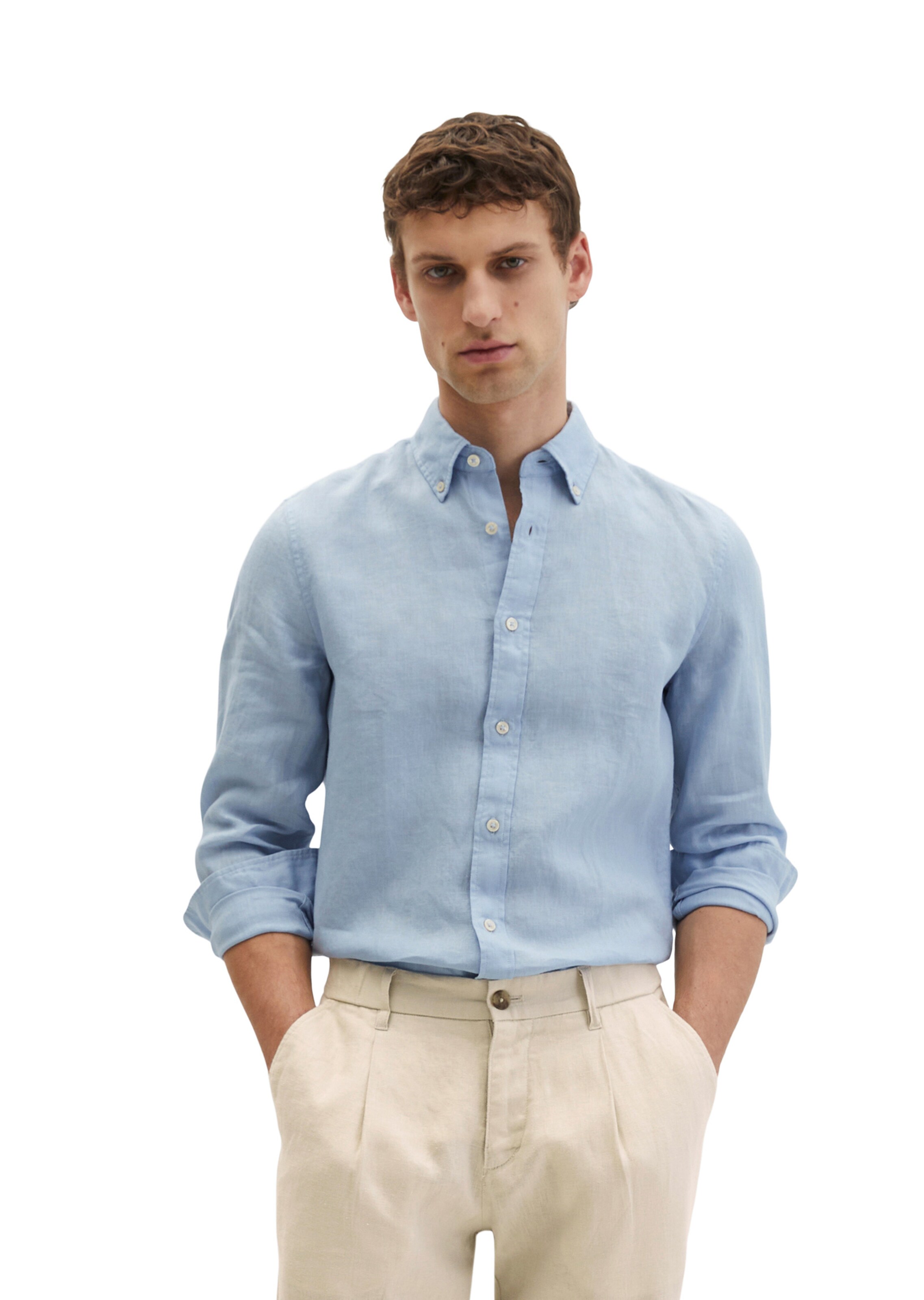 Marc O'Polo Regular Fit Hemd in Blau: Vorderseite
