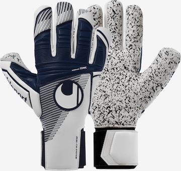 UHLSPORT Athletic Gloves in White: front