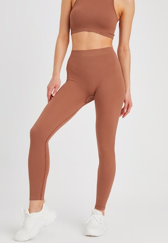 Leif Nelson Leggings in Brown: front