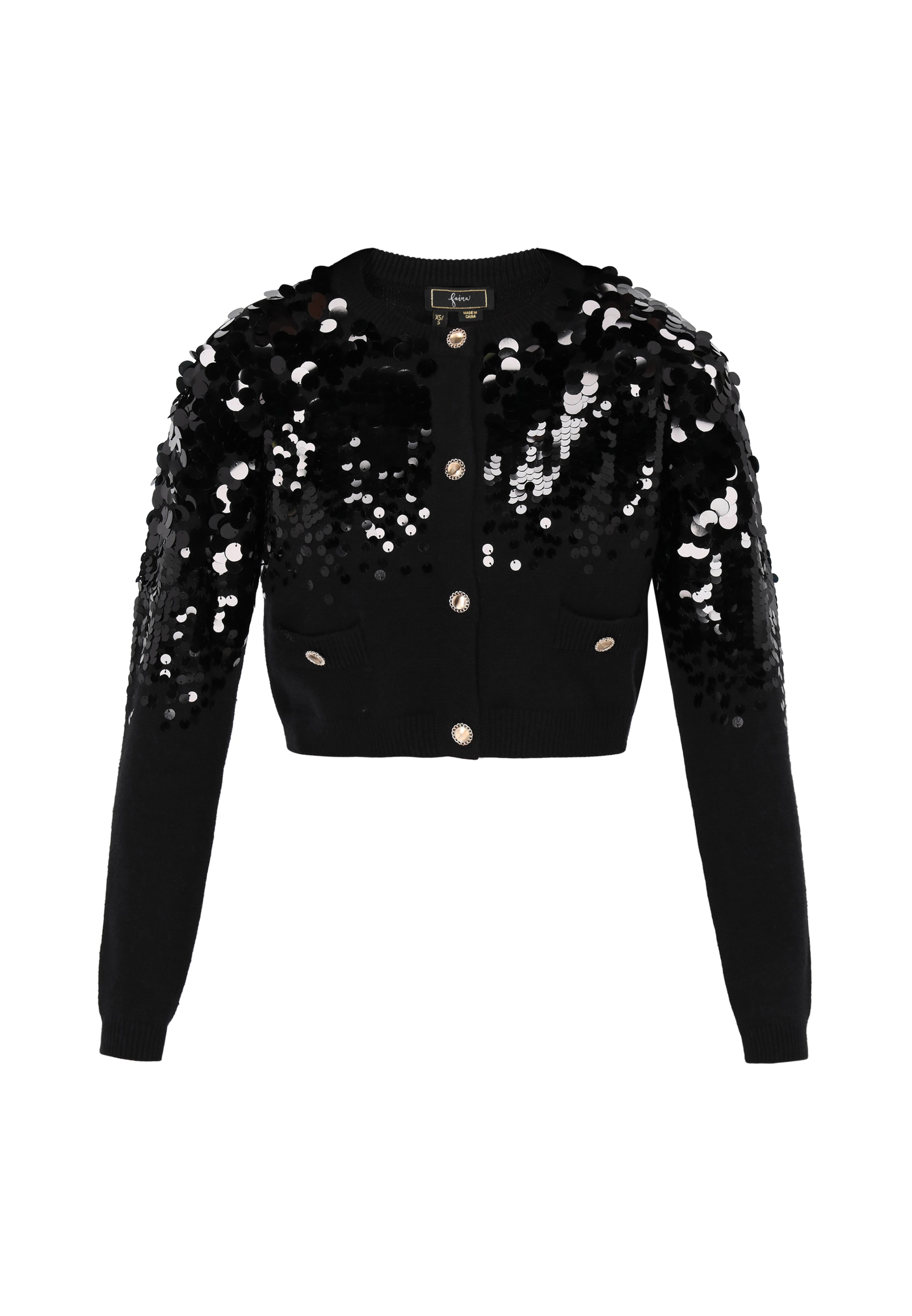 faina - Casaco de malha em preto: frente