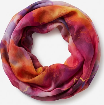 styleBREAKER Loop scarf 'Loop Schal mit Aquarell Glow Muster' in Pink: front