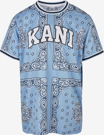 T-Shirt Karl Kani en bleu : devant