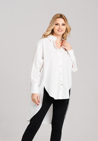 KALITE look Blouse in Wit: voorkant