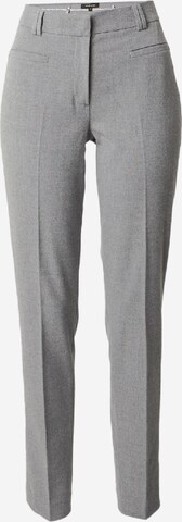 MORE & MORE Regular Trousers with creases 'HEDY' in Grey: front