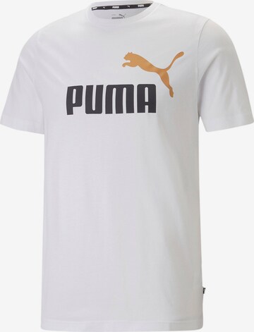 PUMA Λειτουργικό μπλουζάκι 'Essentials' σε λευκό: μπροστά