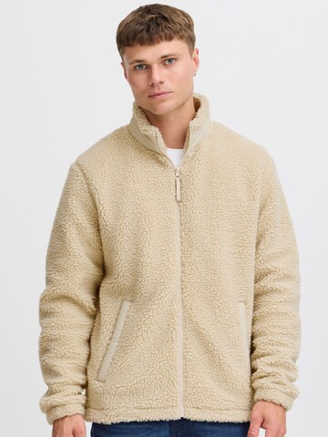 BLEND Fleece jas 'BHLAURSUS' in Beige: voorkant