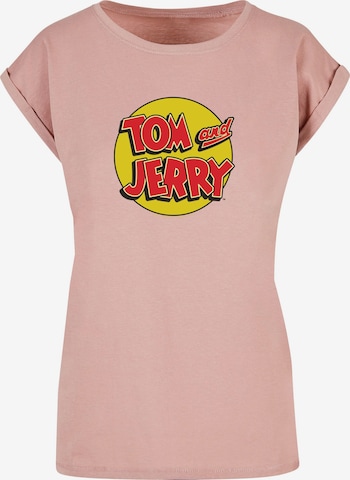 ABSOLUTE CULT Shirt 'Tom and Jerry - Circle' in Roze: voorkant
