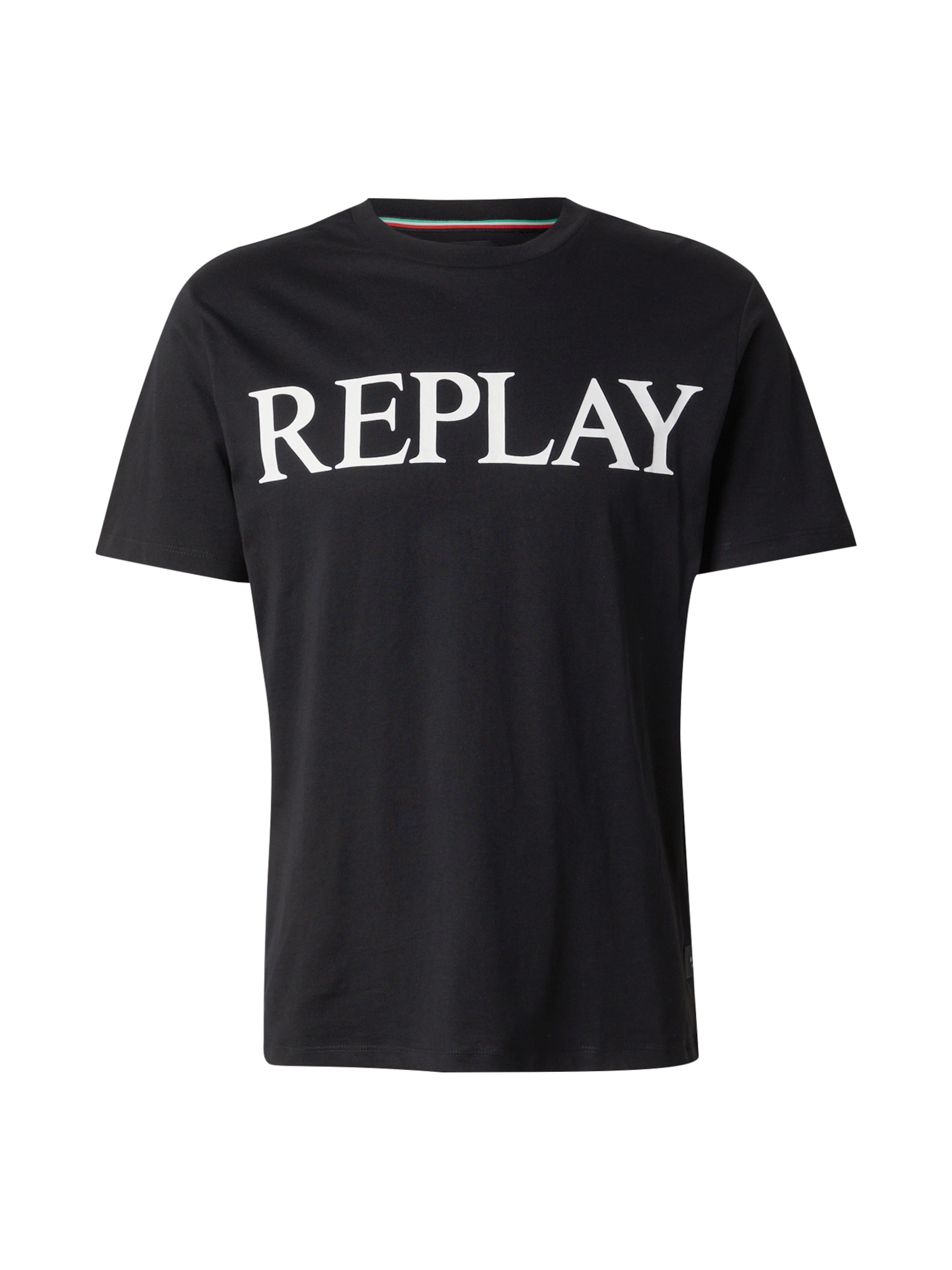 REPLAY Koszulka w kolorze czarny: przód