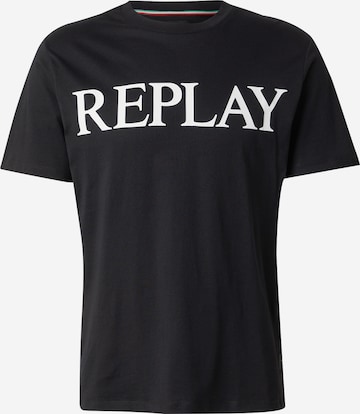 REPLAY Tričko – černá: přední strana