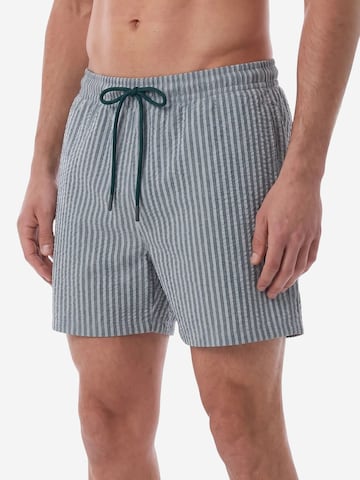 Pantaloncini da bagno 'PENTI Herren Tissue-gestreifte Shorts' di Penti in grigio
