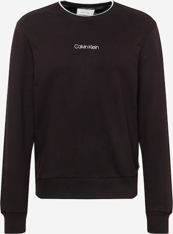 Sweat-shirt Calvin Klein en noir : devant