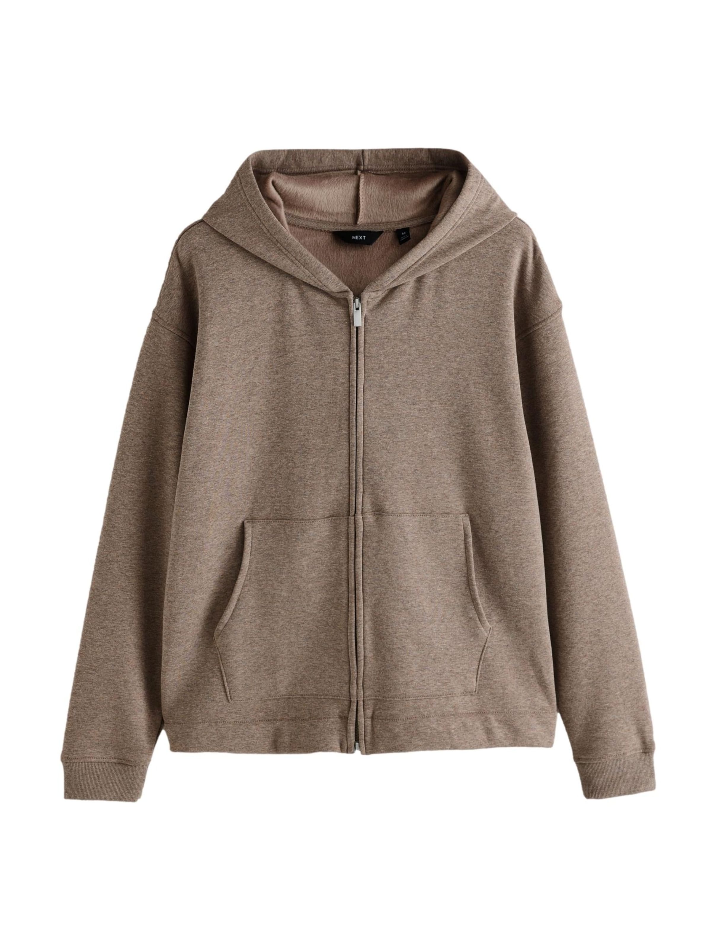 Next Sweatjacke in Braun: Vorderseite