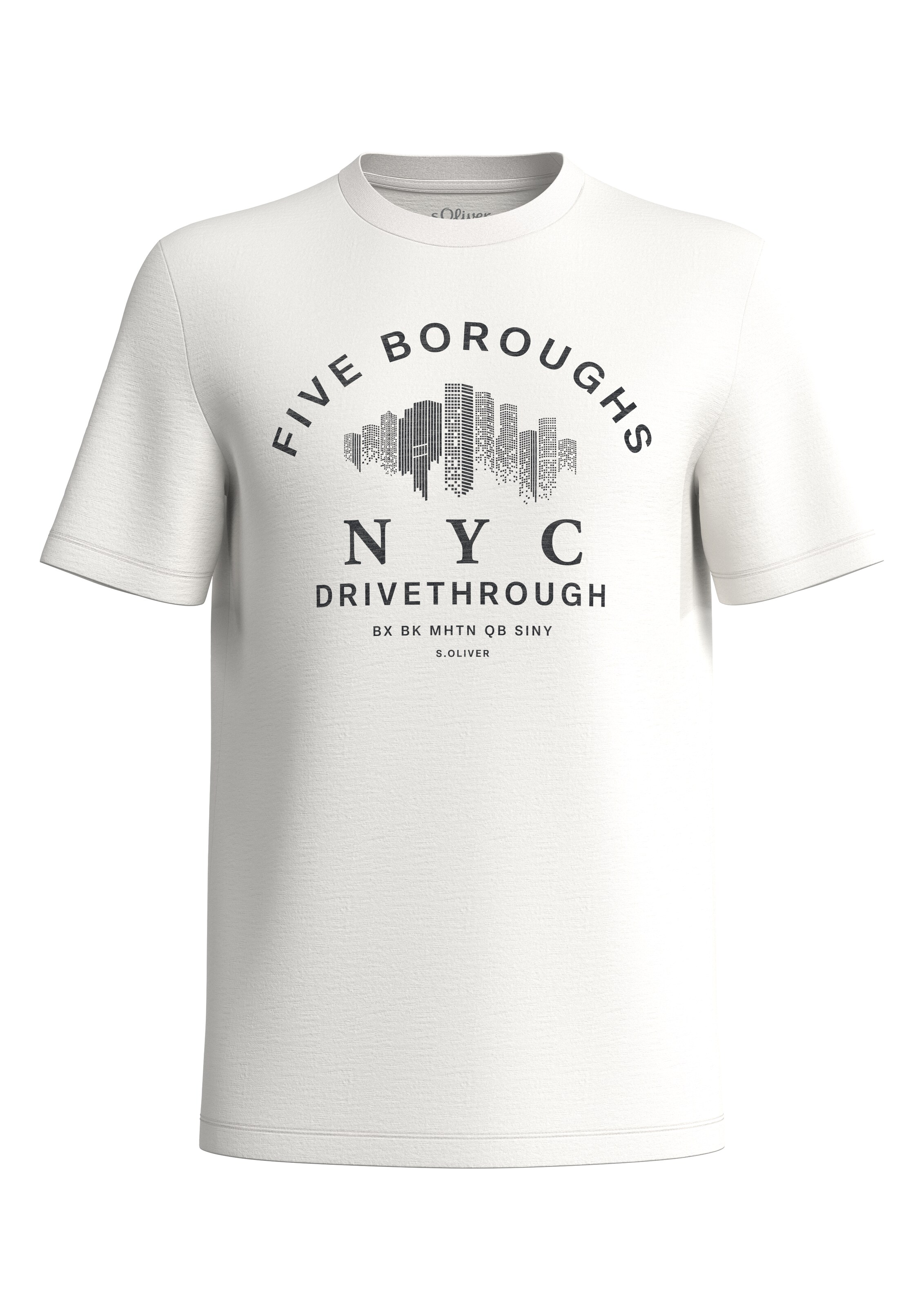 s.Oliver Shirt in Wit: voorkant