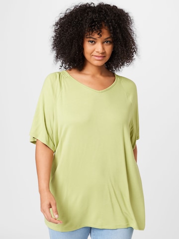 Tom Tailor Women + Shirt in Groen: voorkant