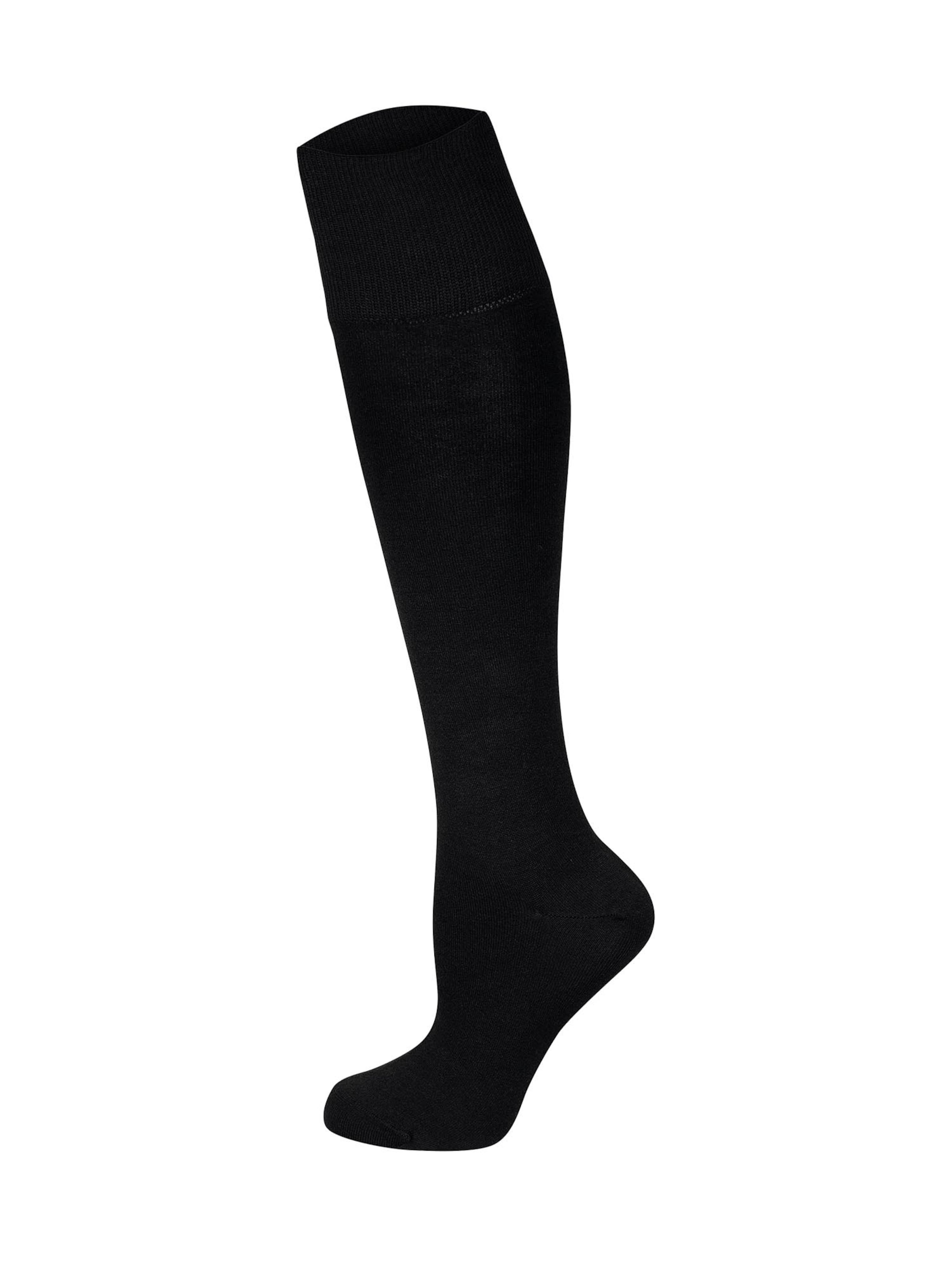 Chaussettes montantes ' Bambus Thermo ' Nur Die en noir : devant